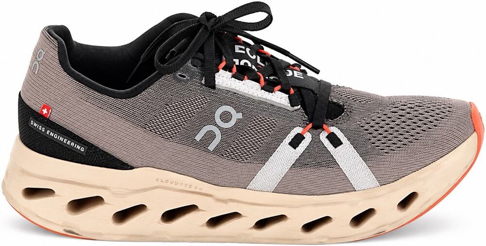On Running Cloudsurfer Eclipse Women’s Sz 9.5 Gray Orange Running Shoes Sneakers